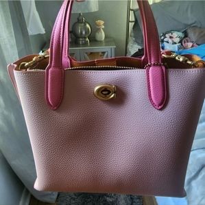 Coach Willow Tote Carnation Pink